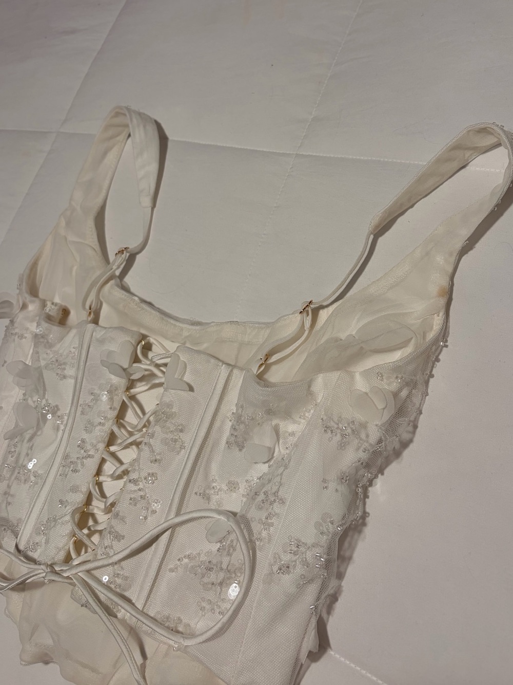 Oh Polly Letitia Embellished Lace-up Corset Top - Picture 6 of 8